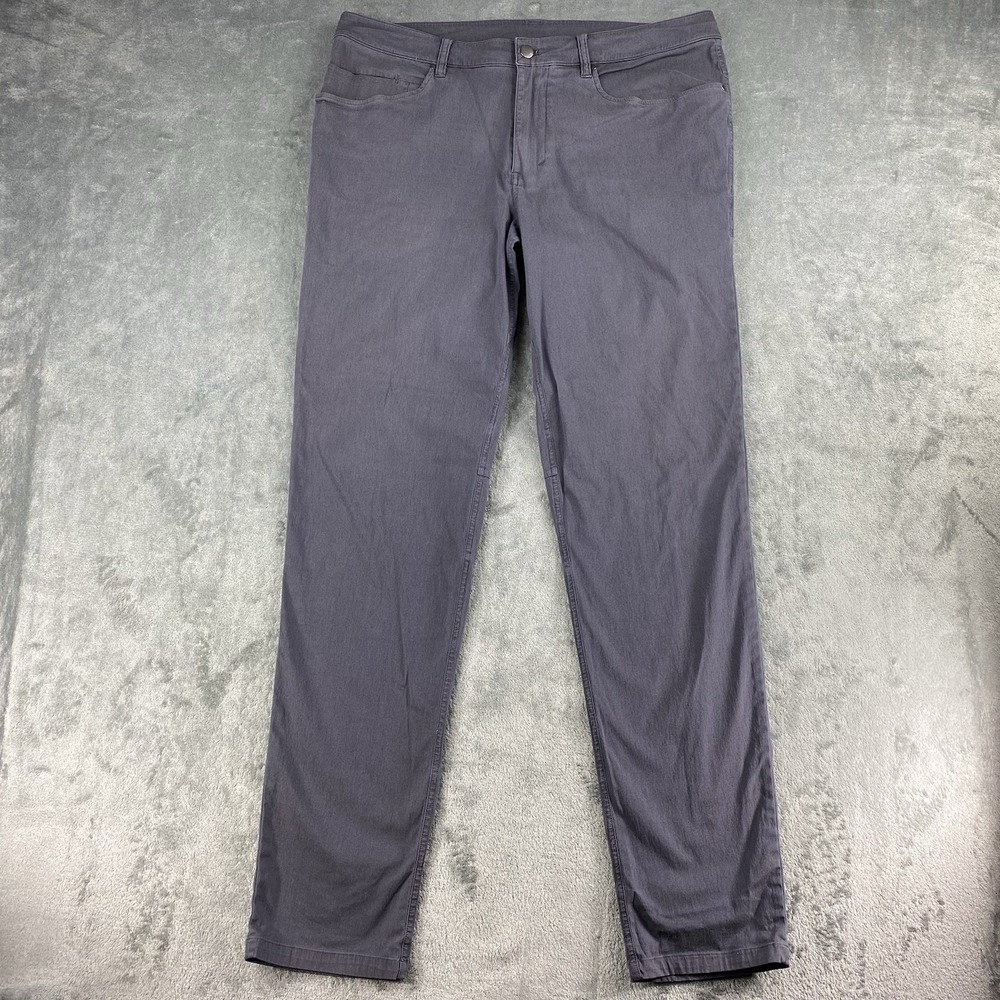 Lululemon Pants Mens Size 34 (fit 36x32.5) Grey ABC Slim Fit Commute Golf Preppy